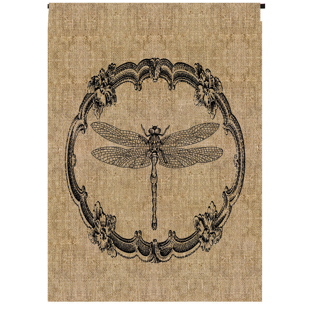 Dragonfly Garden Flag